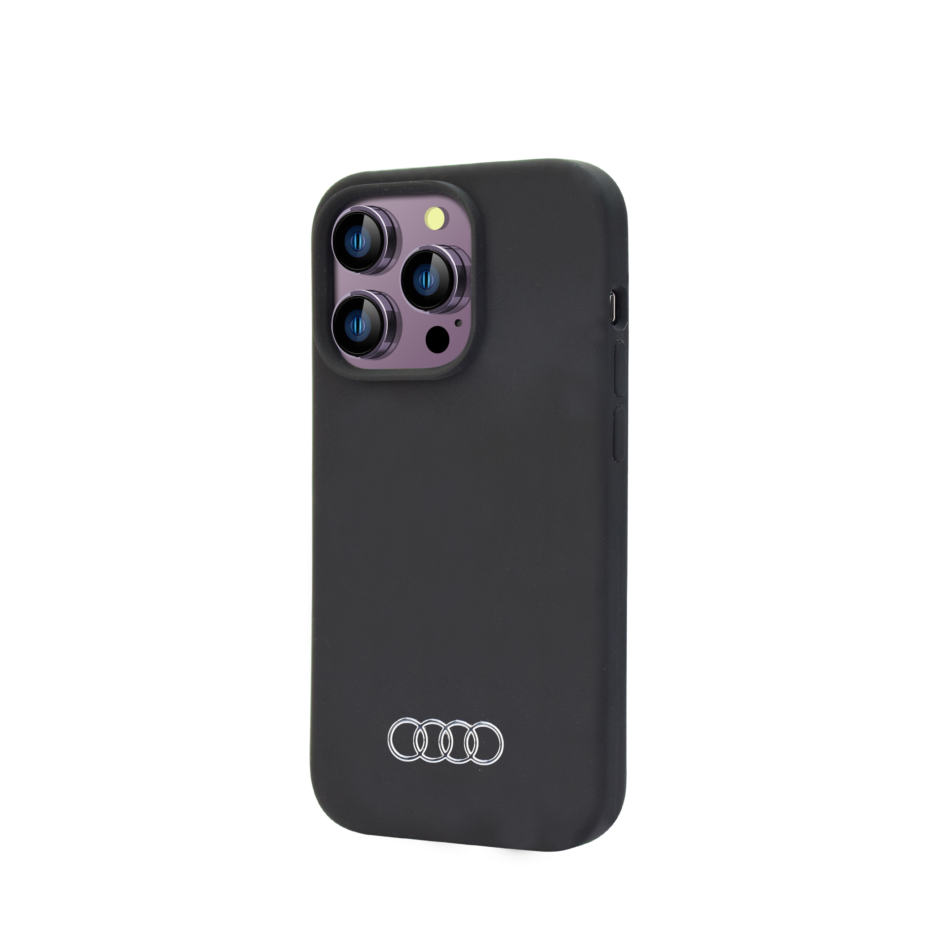 iPhone 14 Pro Silikon Hardcase Hülle (AU-LSRIP14P-Q3/D1-BK) - Schwarz
