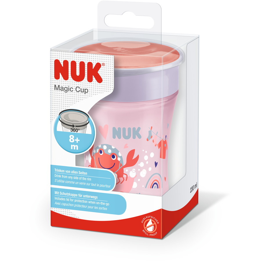NUK Trinklernbecher Magic Cup 230 ml 360°-Trinkrand rot