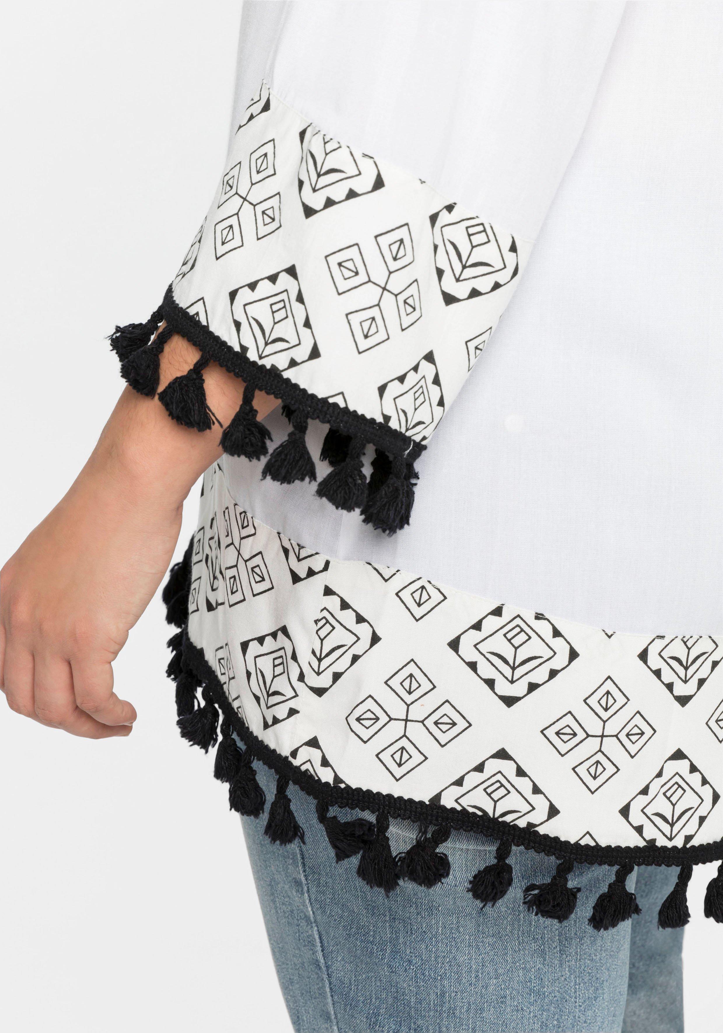 Tunika im Boho-Look, mit weiten 3/4-Ärmeln