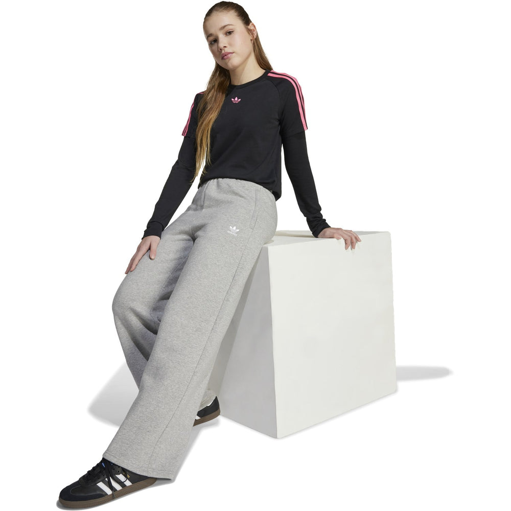 Køb adidas Originals Medium Grey Heather/White Wide Leg Bukser