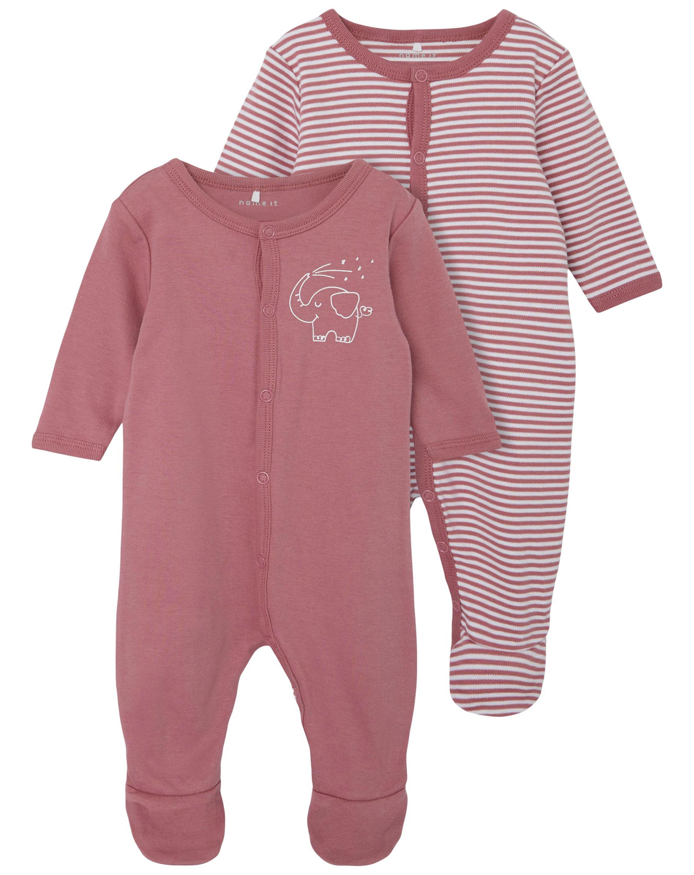 Schlafstrampler NBNNIGHTSUIT 2er-Pack in mesa rose