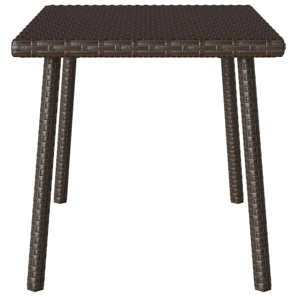 vidaXL - Tuin Salontafel - Bruin - Poly rattan - 60 x 40 x 37 cm