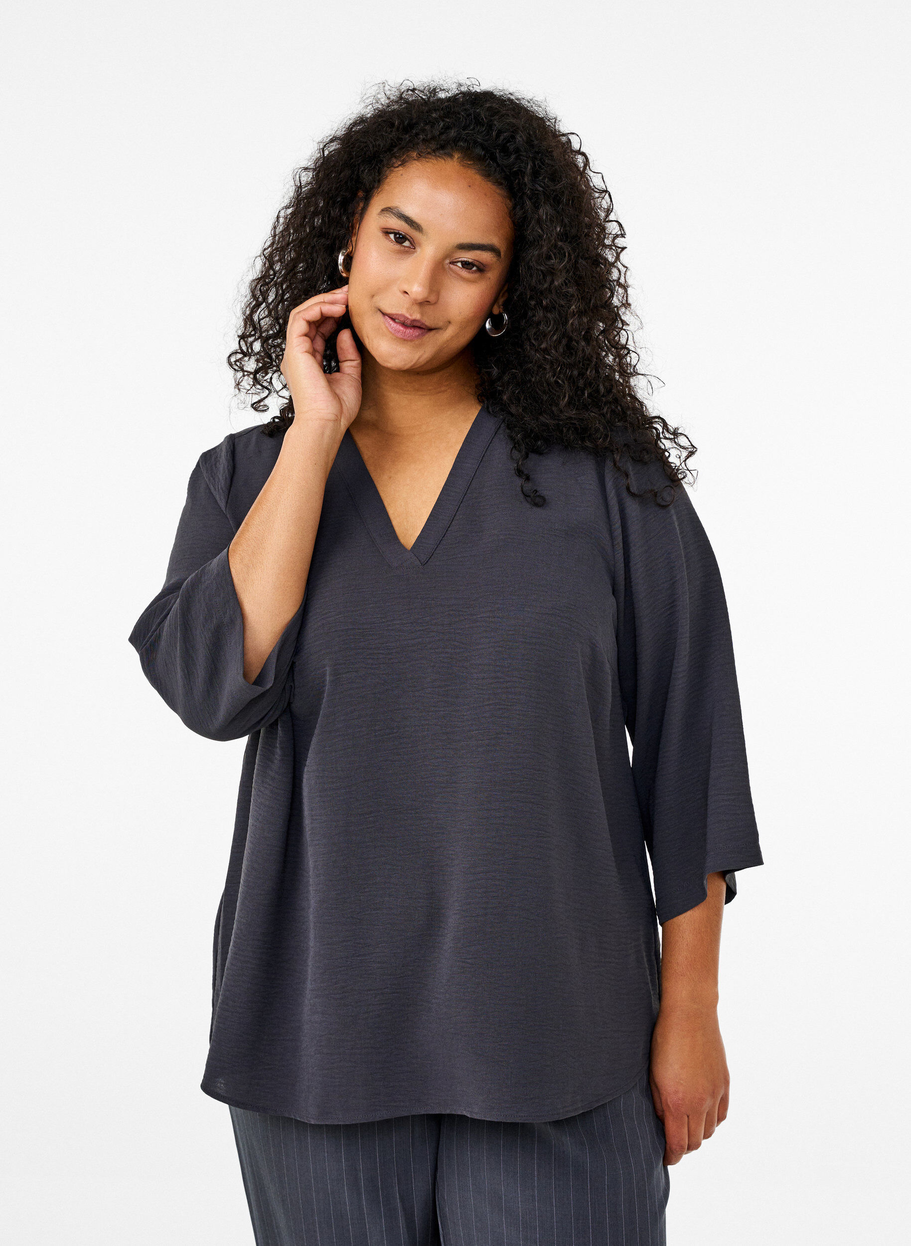 FLASH - Bluse med 3/4 ærmer