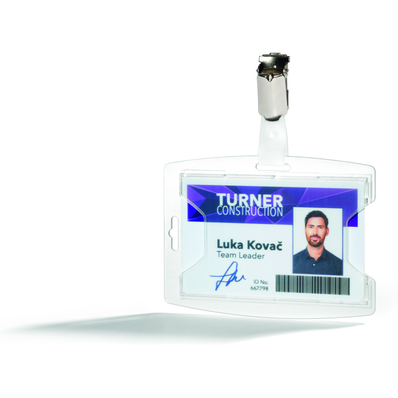 Porte-badge reXycle® pour 1 carte de sécurité avec clip - Boîte de 25