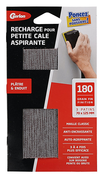 Patin pour petite cale aspirante grain fin, 3 pièces