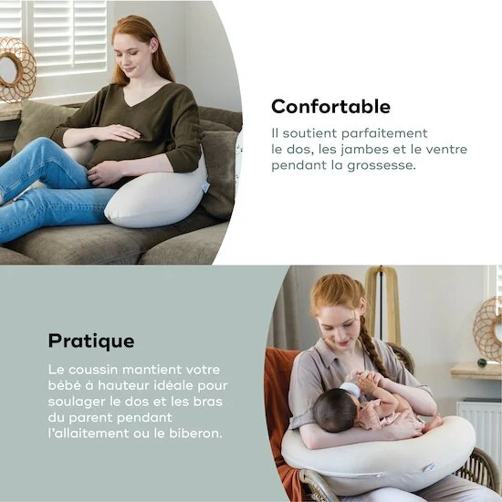 Coussin de maternité doomoo Tetra   Jersey Sand        de               Babymoov
