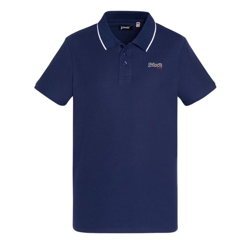 Schott Polo Marine Homme Schott Pique Paul