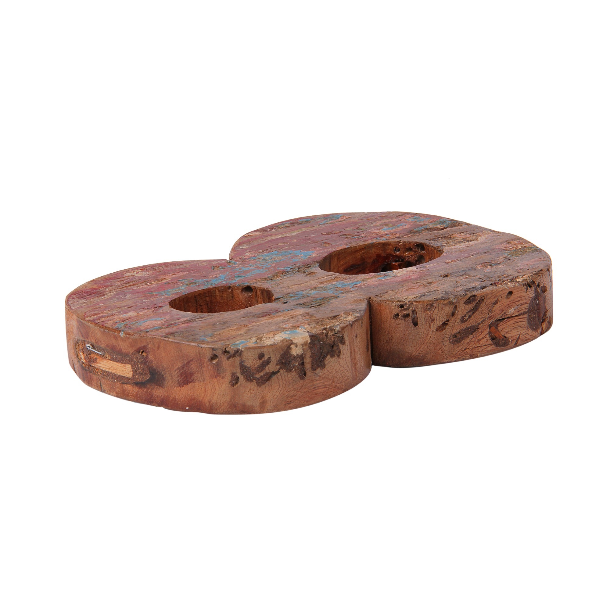 Holzziffer '8', multicolor, T 2,5 cm, B 13 cm, H 19 cm von fischer's lagerhaus