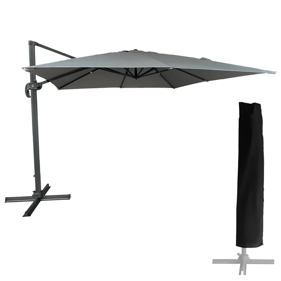 Happy Garden Parasol MOLOKAI - Grijs - Aluminium