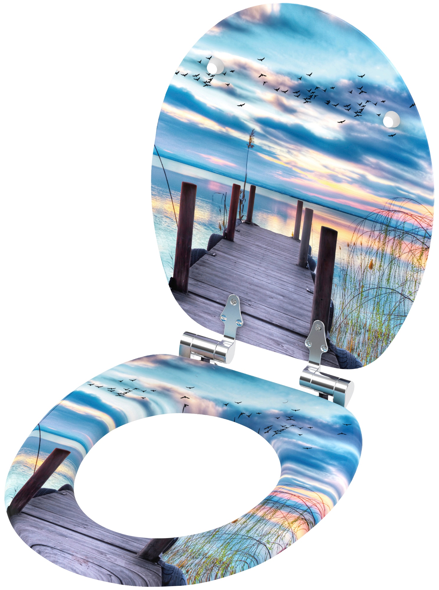 Sanilo WC-Sitz »Sunset« mit Absenkautomatik, BxL: 37,7 x 42,0 - 47,0 cm