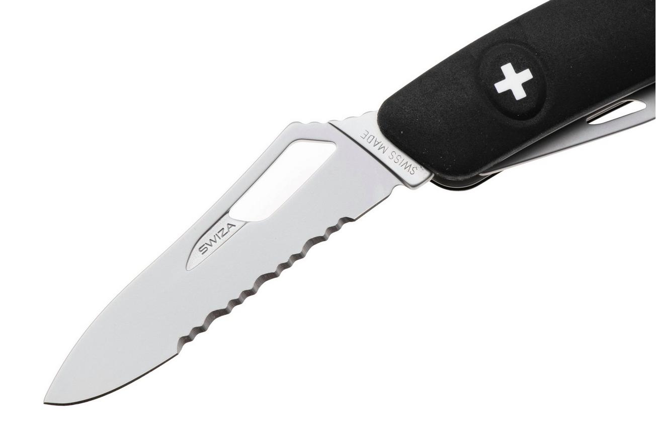 Swiza SH03 TR AM, KST.0036.1010, Black, Zwitsers zakmes, partly serrated, 6 tools
