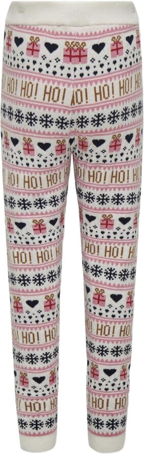 ONLY KOGXMAS PRESENT PANT KNT Cloud dancer/night sky /high risk r