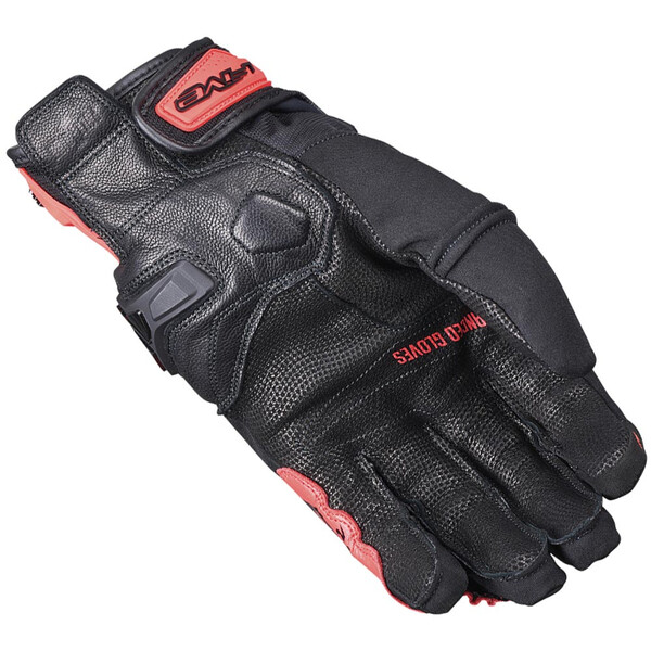 Five - Gants X-Rider Waterproof Noir / Rouge fluo