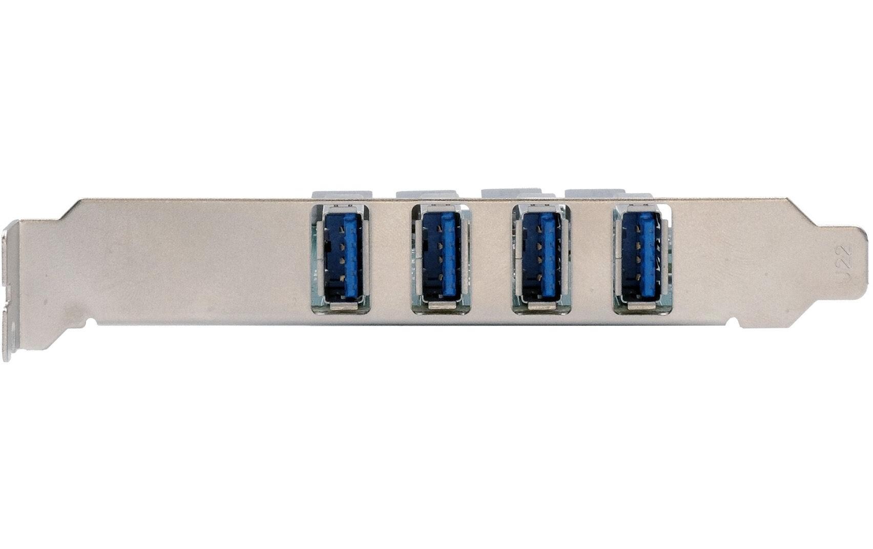 PCI-Express-Karte EX-11194PCIe-Schnittstellenkarte mit vier USB-3.0 Anschlüssen