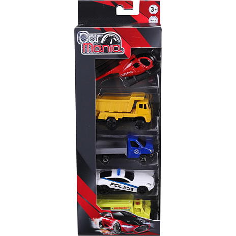 Car Mania Diecast legetøjsbiler 5-pak - flere varianter - assorteret