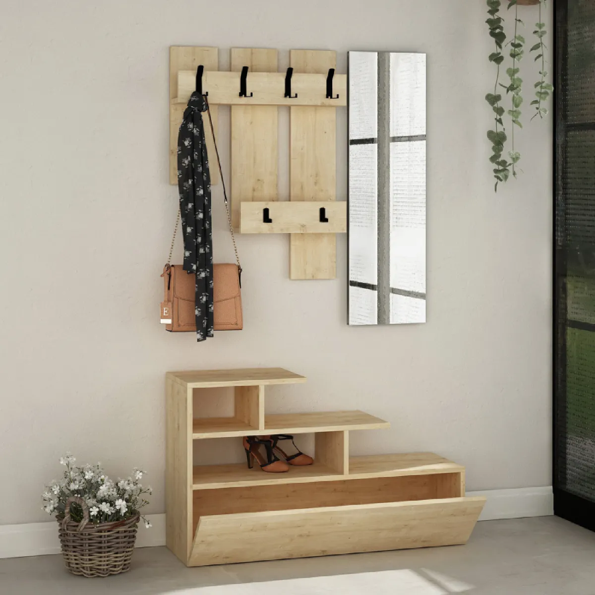 Concept Usine Meuble d'Entrée Bois MESTY