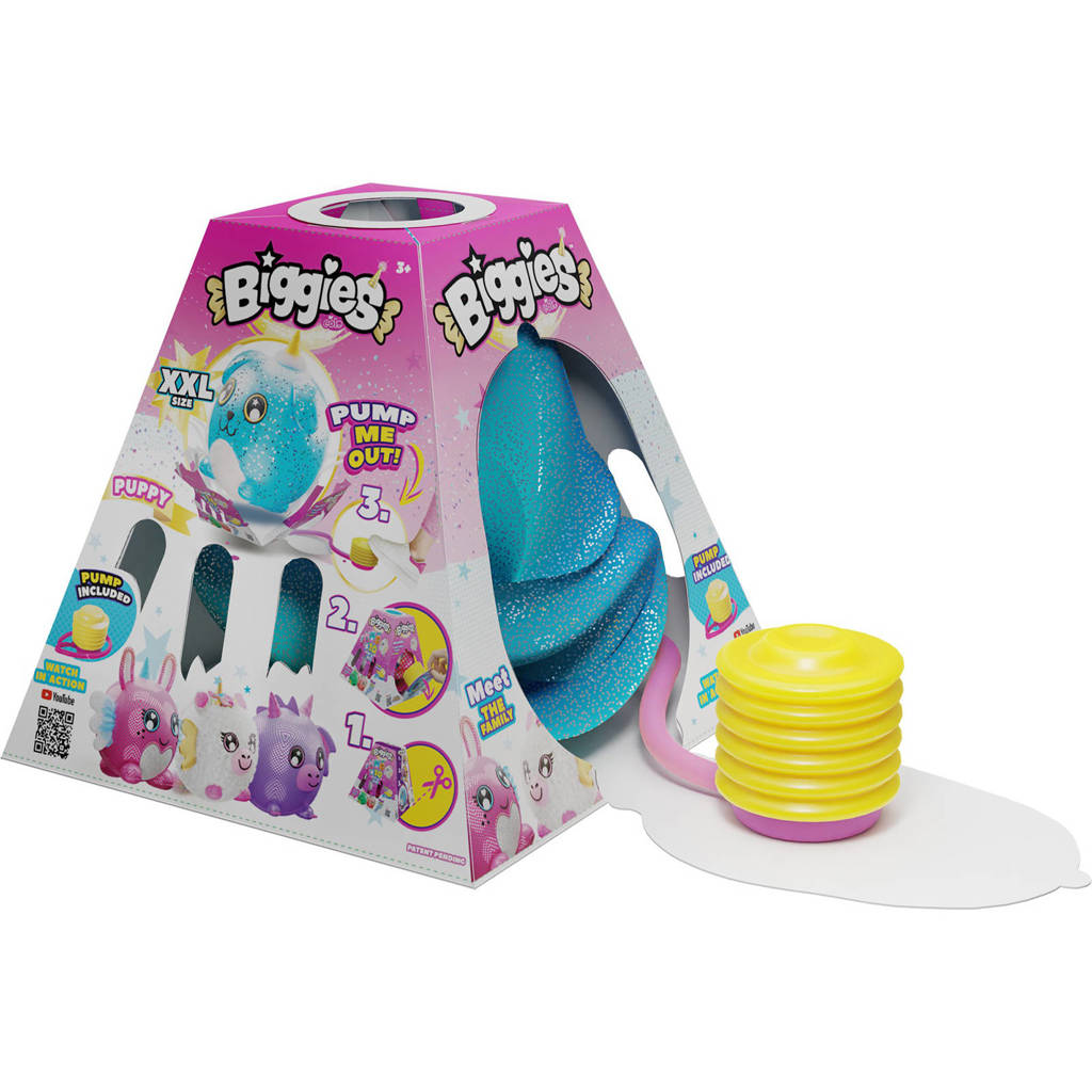 Biggies Pluchen Hond blauw