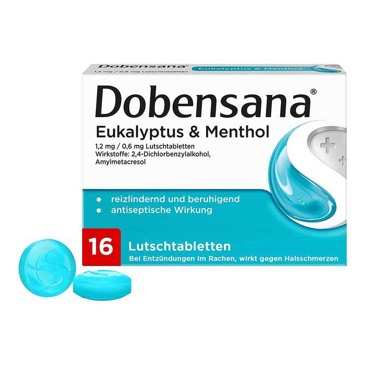 Dobensana Eukalyptus & Menthol 1,2mg / 0,6mg Lut.-T., 16 St