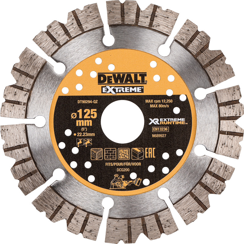 DeWALT diamantschijf sleuvenfrees universeel 125mmx 22.2mm