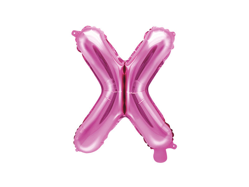 Folie Ballon Letter X Roze Leeg 35cm