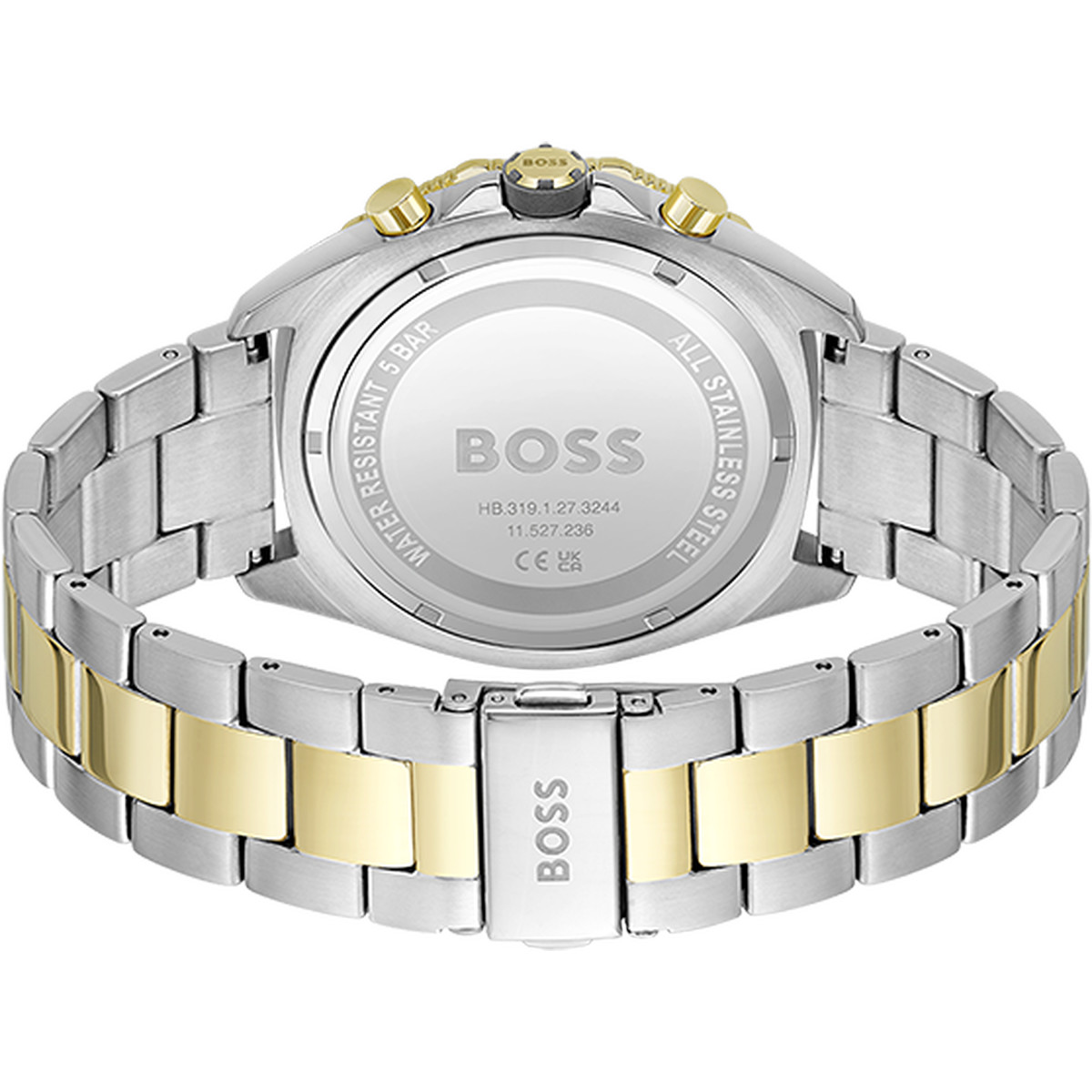 Montre BOSS Energy homme bracelet acier bicolore doré jaune