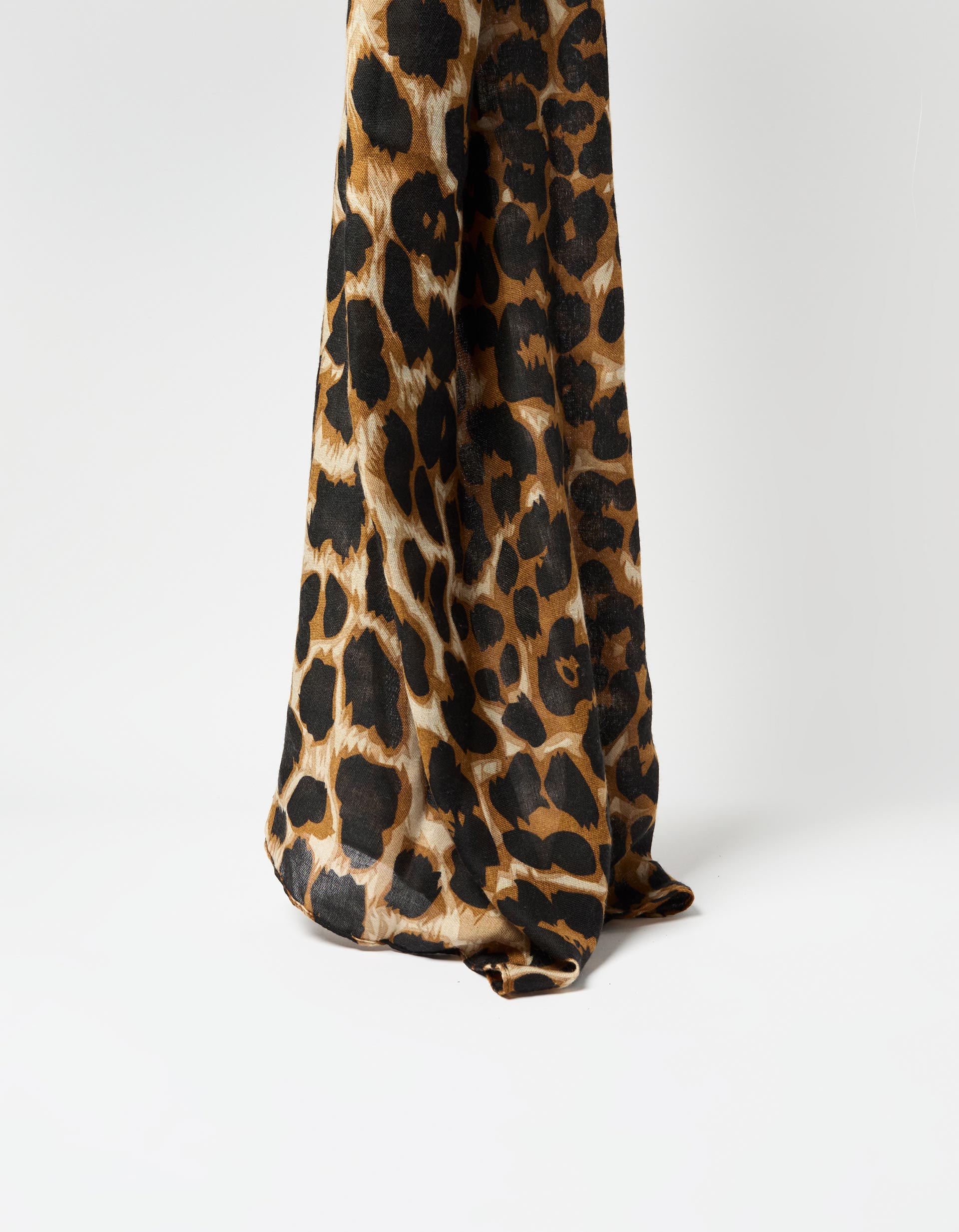 Lenço Animal Print, Mulher, Castanho