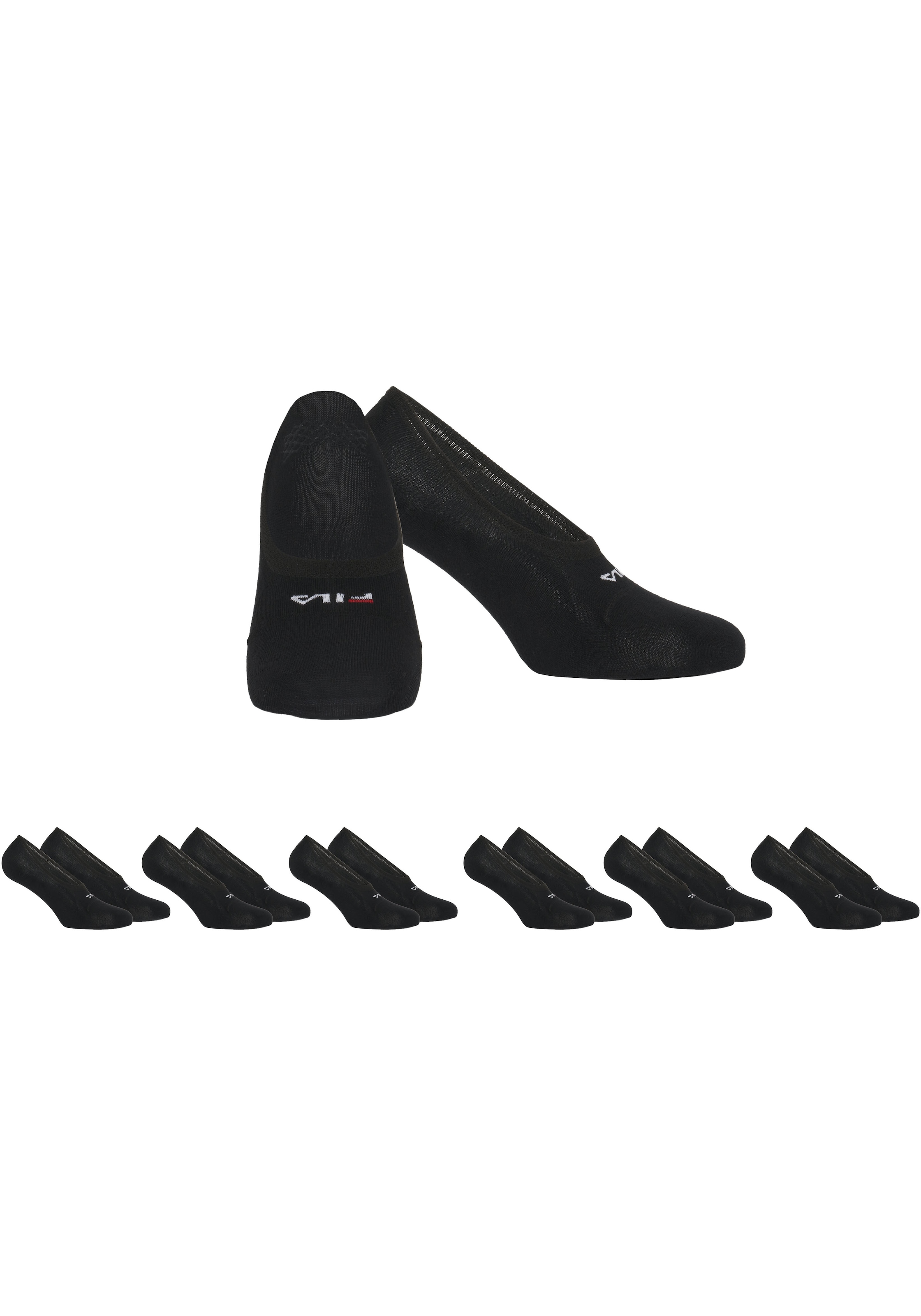 Fila Füsslinge »UNISEX GHOST SOCKS« 6 Paar,  mit Logo-Schriftzug, Silikonstreifen an der Ferse für besseren Halt