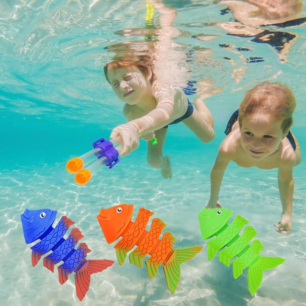 (3er Set) Unterwasser Pool Tauch Spielzeug - Fische