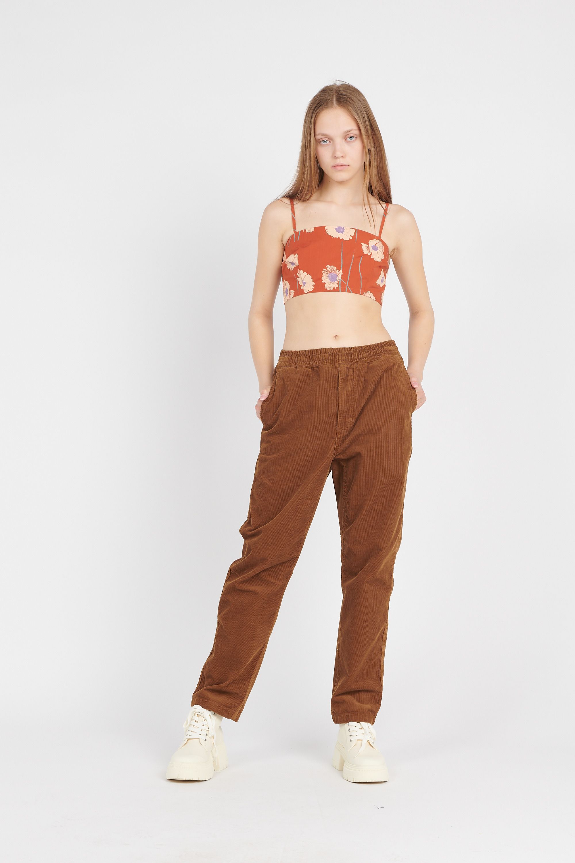 OBEY Crop-top  MARINO CROPPED TOP Marron