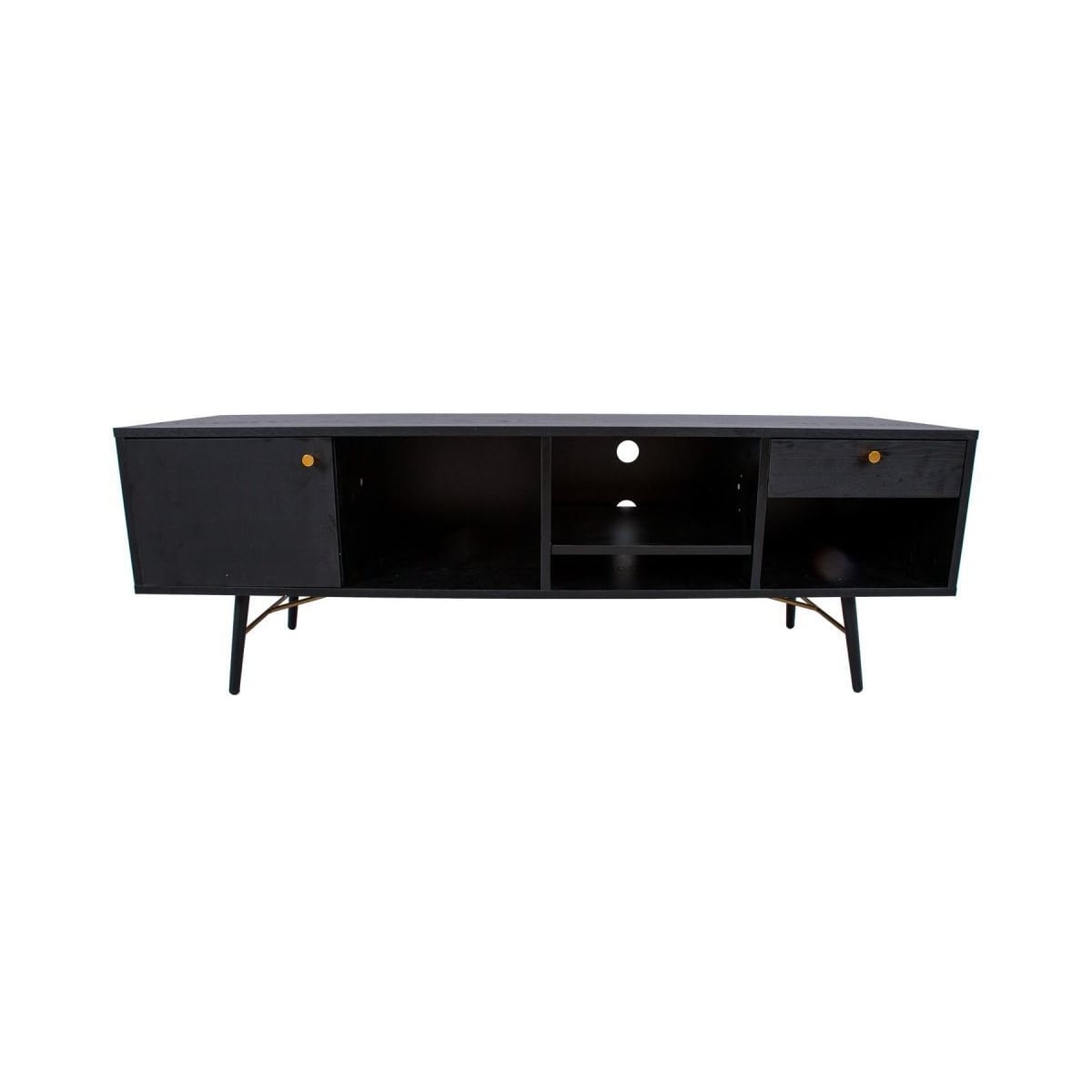TV-bord LUXEMBOURG 150x40xH50cm, sort