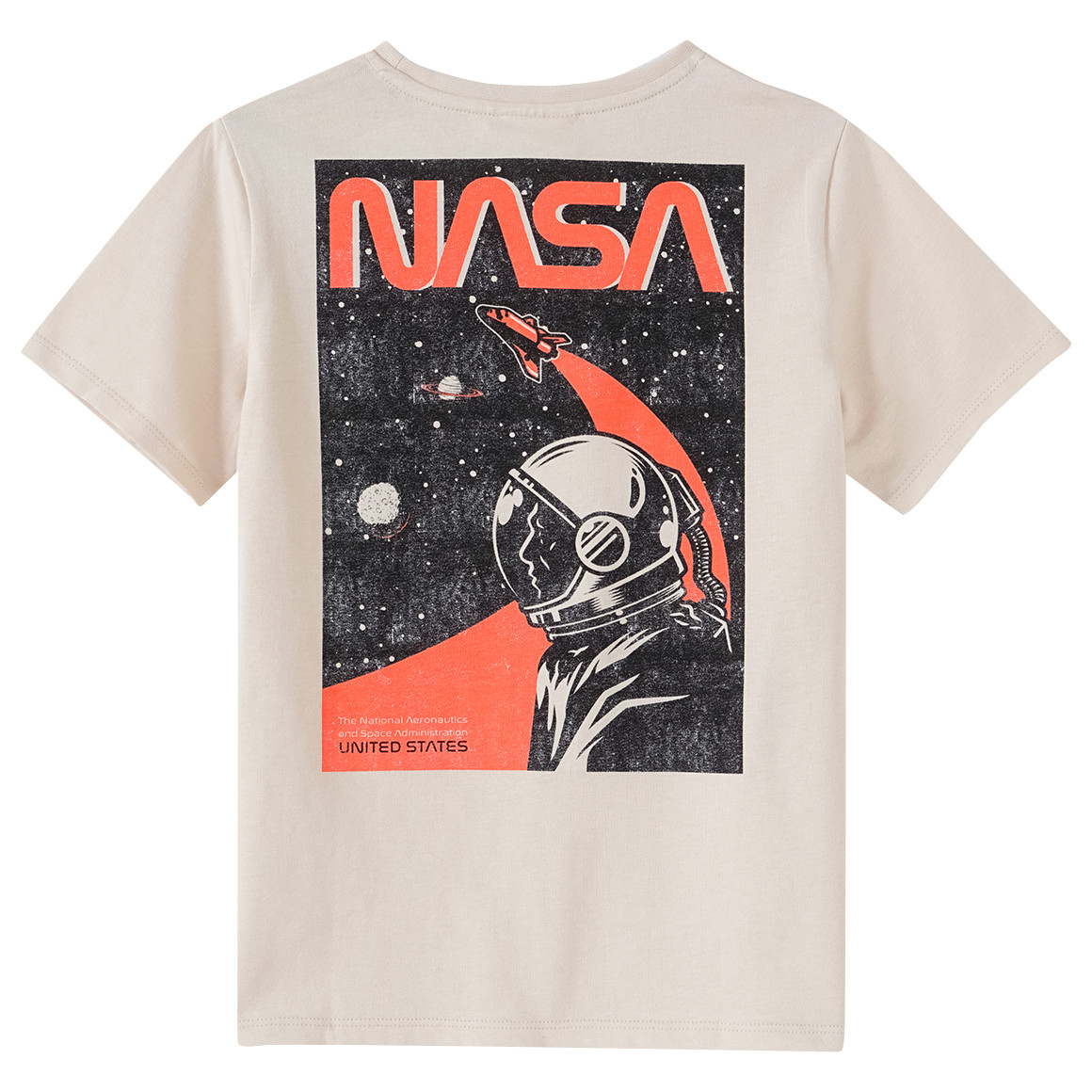 Topolino NASA T-Shirt mit Schriftzug beige