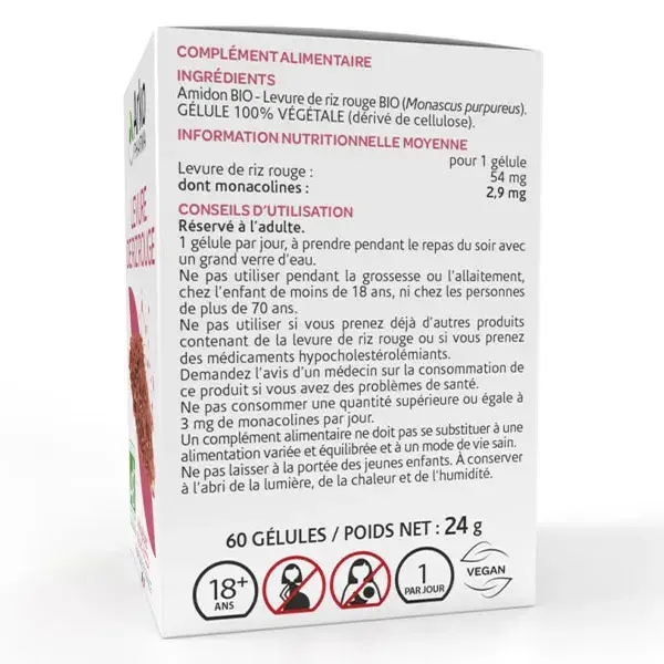 Arkopharma Arkogélules Levure de Riz Rouge Bio 60 gélules