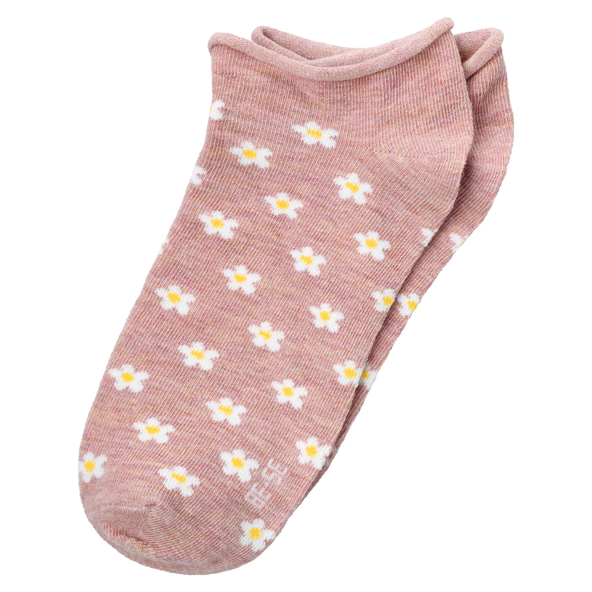 Gina Benotti 3 Paar Damen Socken mit Blumen-Allover rosa / hellbraun / hellgrau
