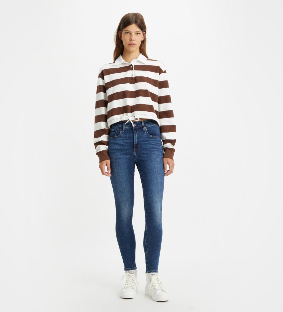 Calça jeans Levi's 721 Skinny de cintura alta azul