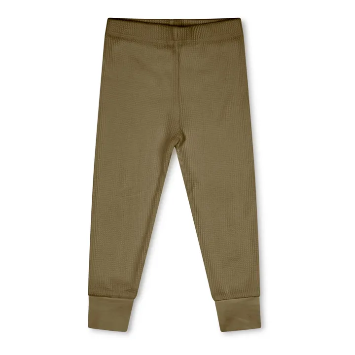 Matona Legging Coton Bio Gaufré | Vert olive