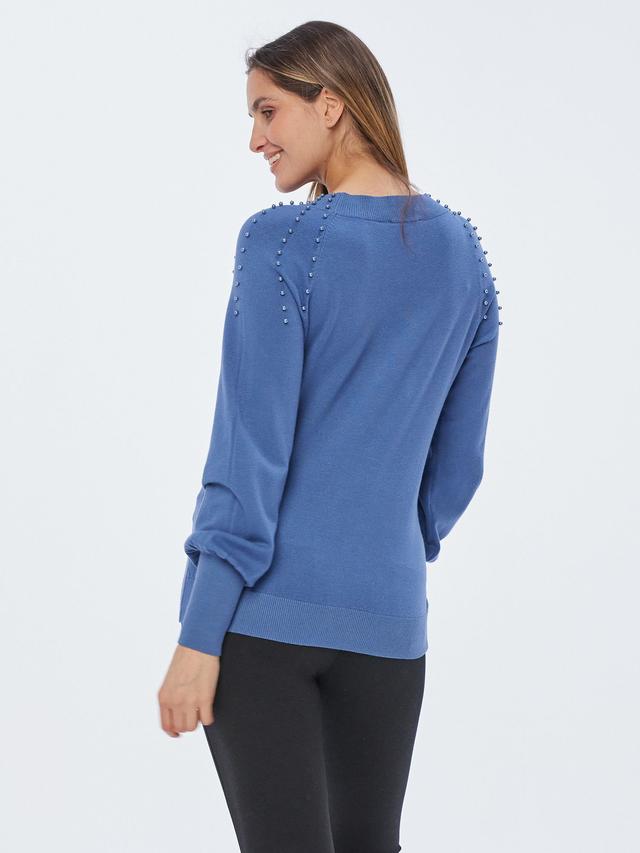 Feinstrickpullover mit Puffärmeln
