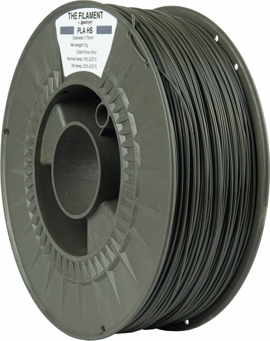 The Filament  PLA HS Moss Grey, 1,75 mm / 1000 g    Kosteneffizientes PLA für hohe Geschwindigkeiten in Moss Grey