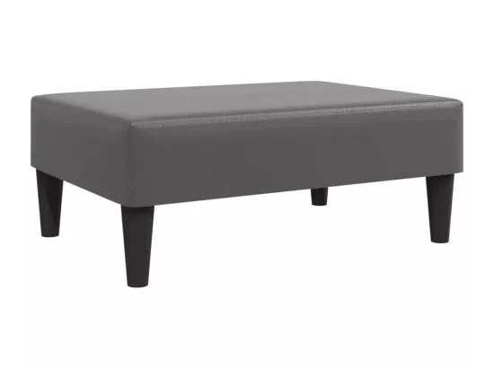 Repose-pied gris 77x55x31 cm similicuir