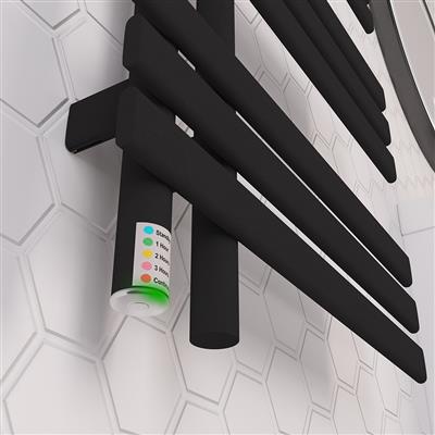 Eastbrook Loddon elektrische handdoekradiator 50x80cm 300W zwart mat