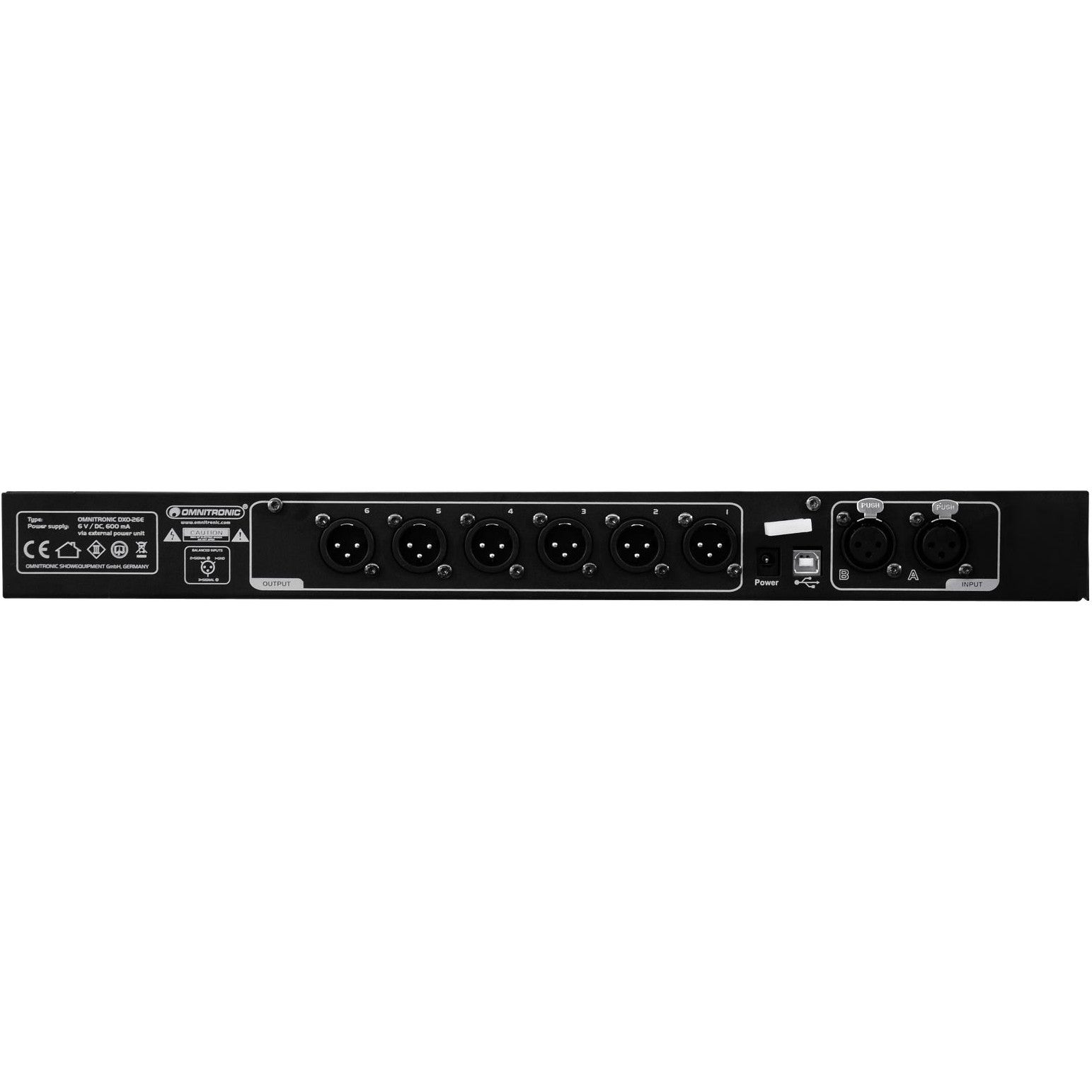 Omnitronic DXO-26E digitale actieve crossover 2i6o