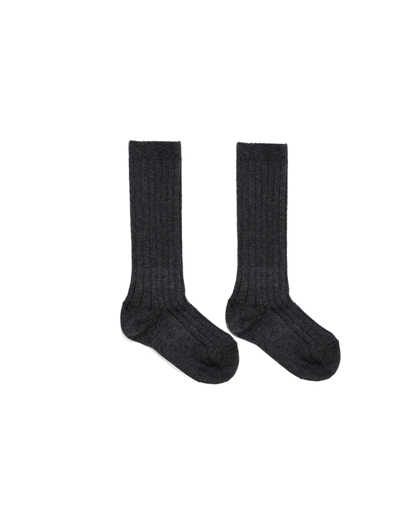 Gray Ribbed Sock
