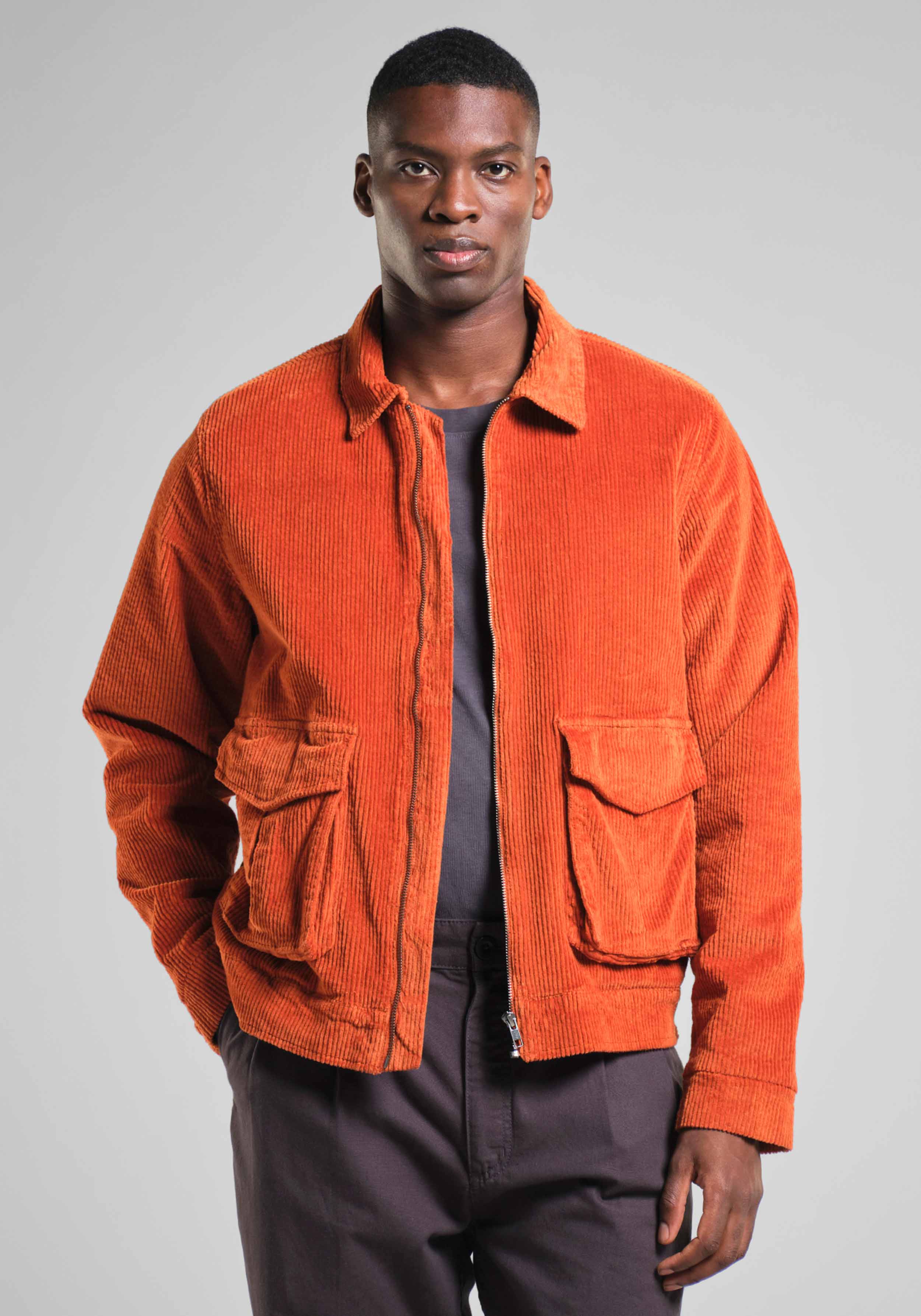 Dedicated Cordjacke Vallentuna Padded Cinnamon Orange