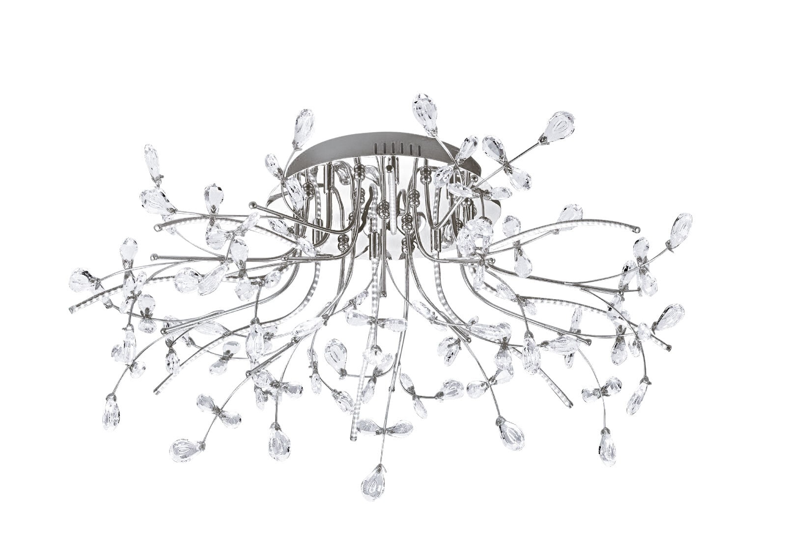 HELL LED Deckenlampe CRYSTAL chromfarbig