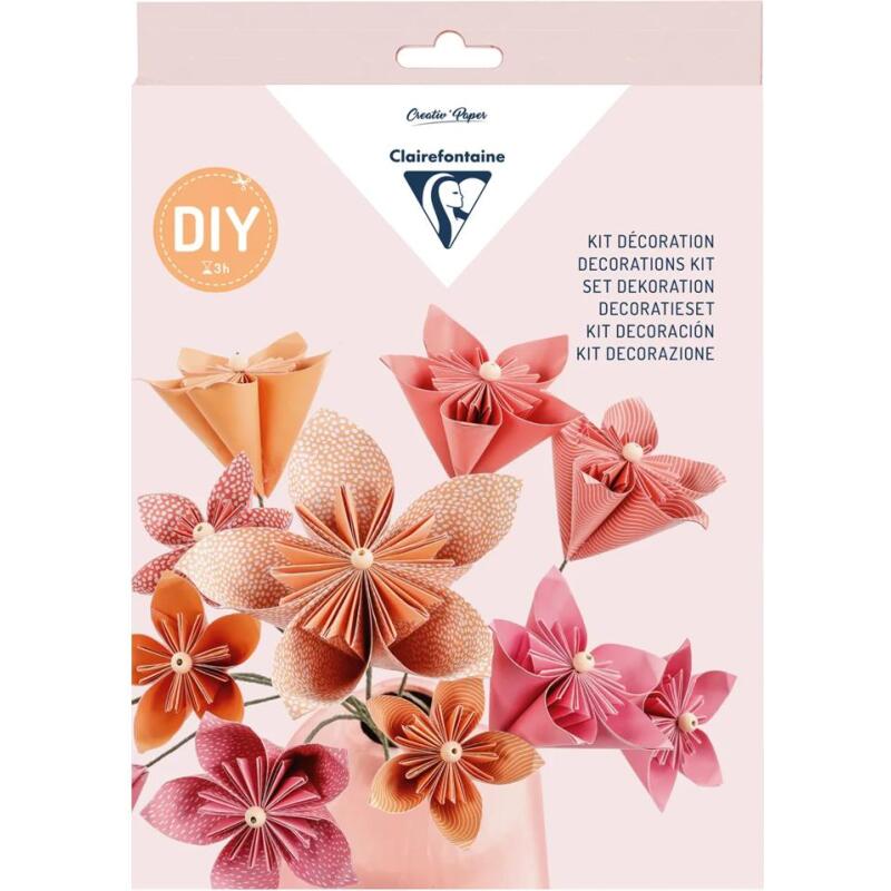 KIT DÉCOUVERTE, 20,6x1,9x29cm - Bouquet de fleurs en origami