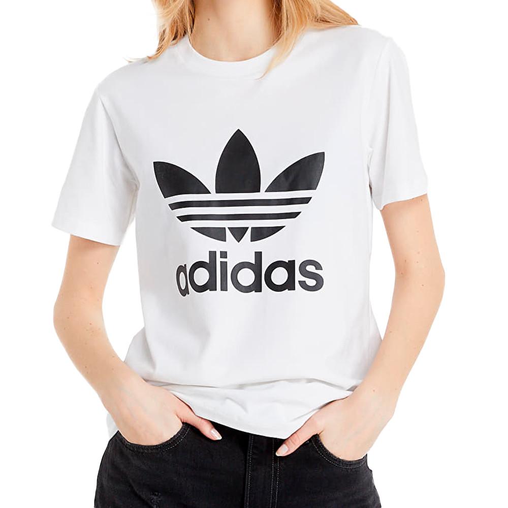 Adidas T-shirt Blanc Femme Adidas Boyfriend