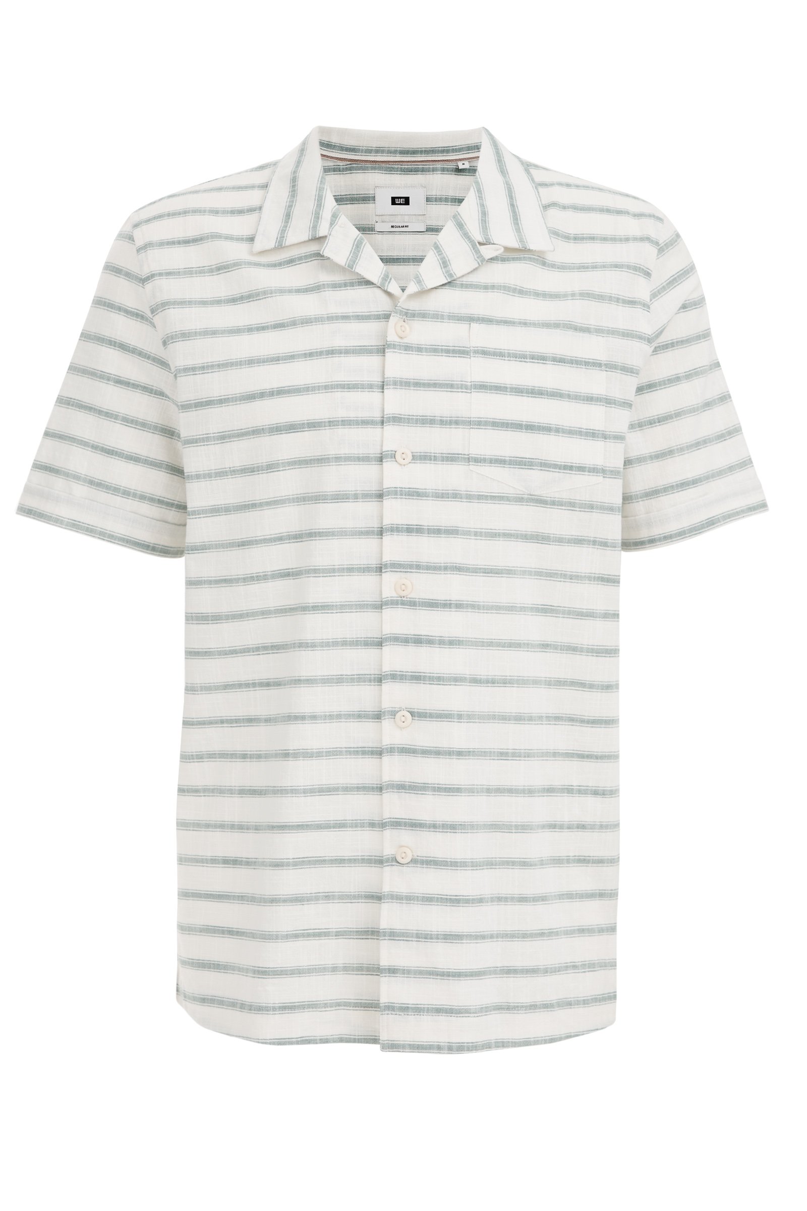 boxy fit overhemd met dessin WE Fashion Beige