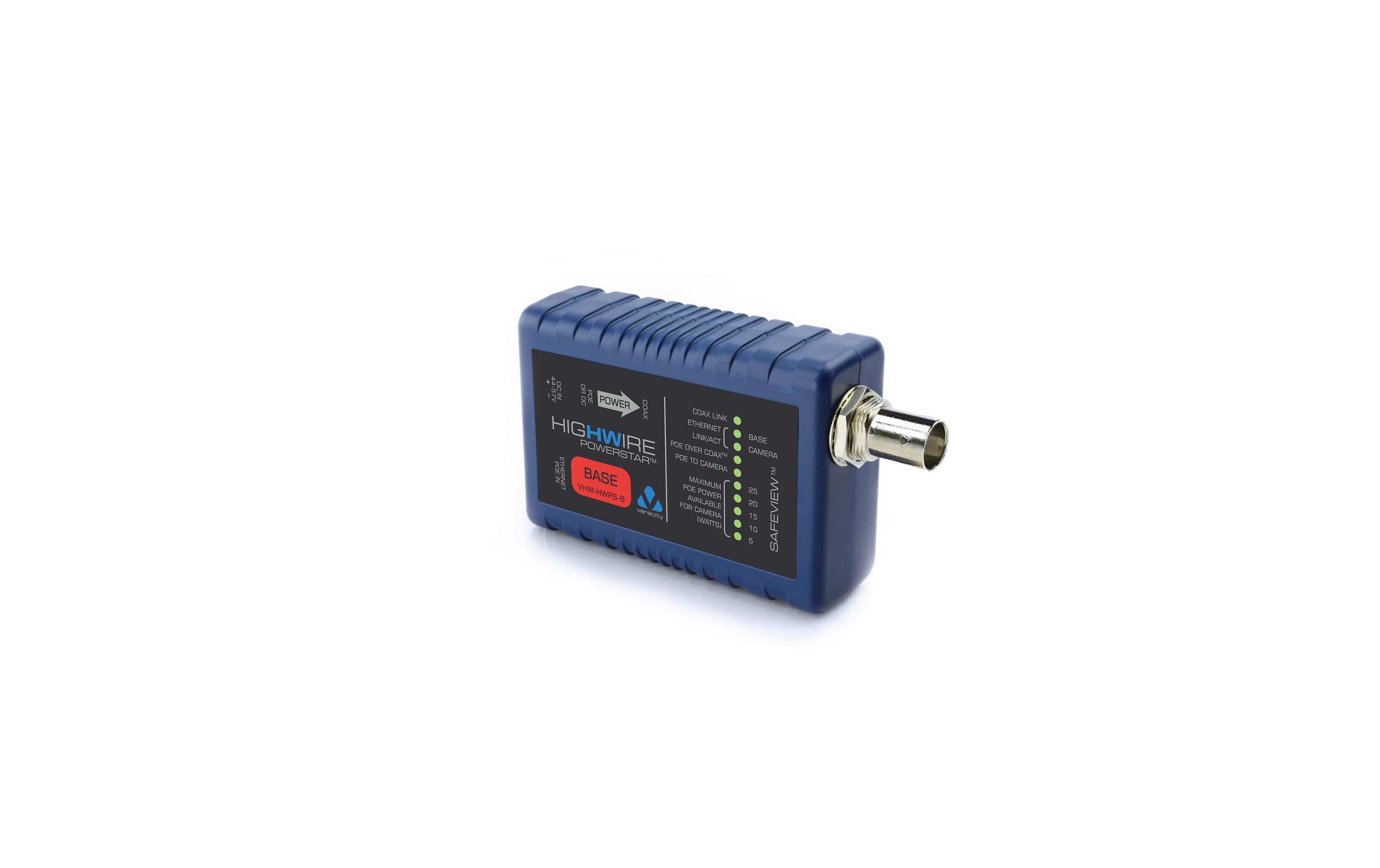 PoE+ Converter HIGHWIRE Powerstar Base<br>Basisadapter für Fast Ethernet und POE über Koaxialkabel