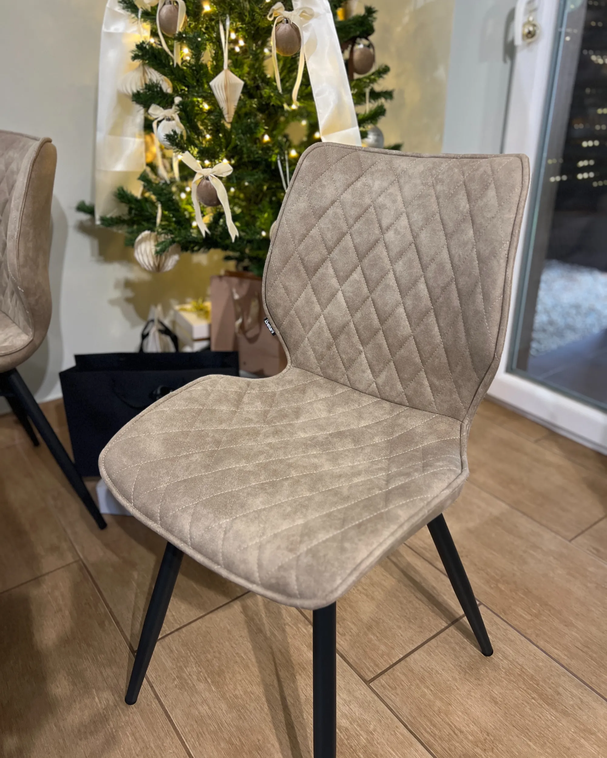 Set van 2 eetkamerstoelen LISLE Beige
