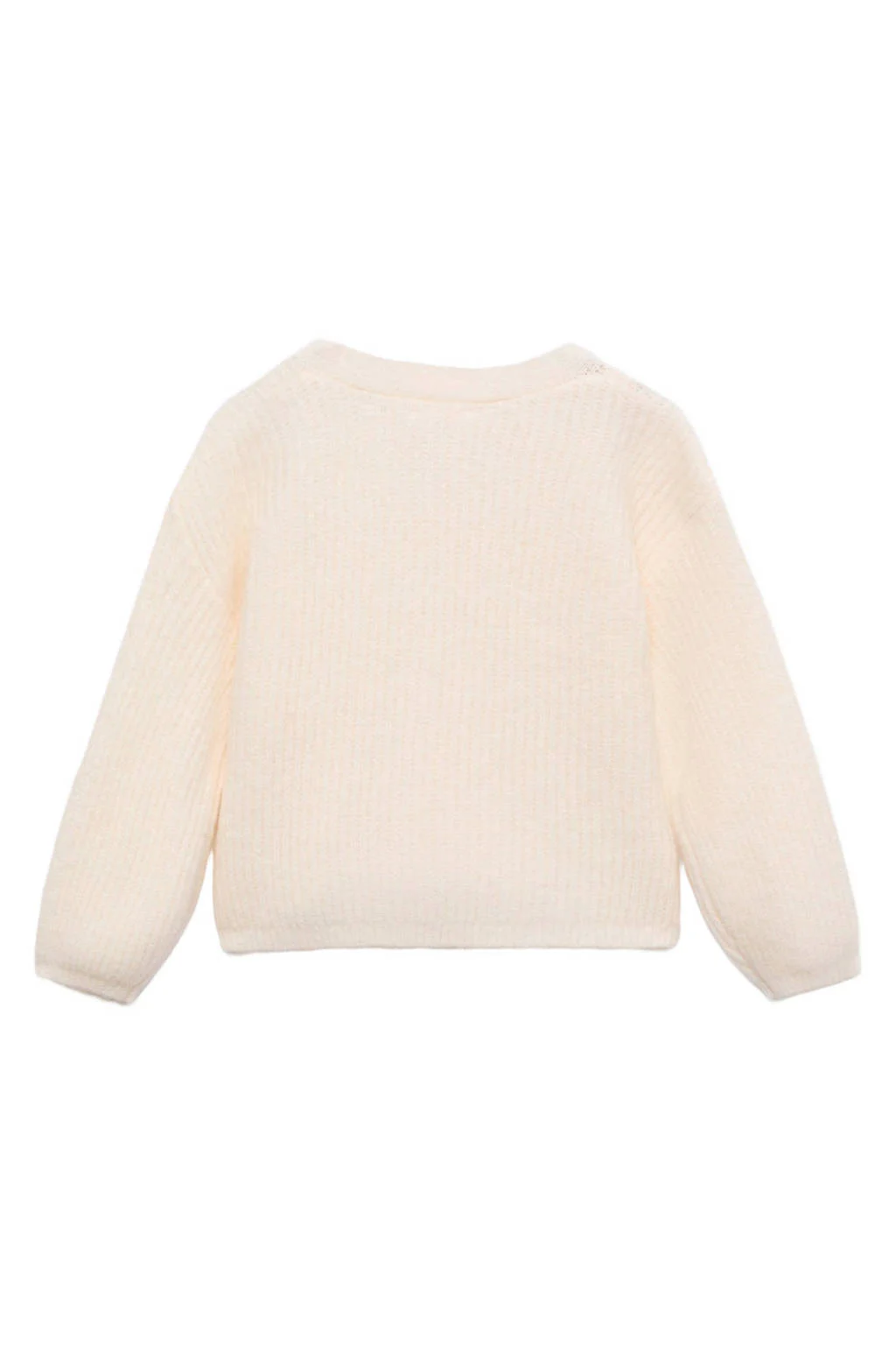 Mango Kids vest wit grof gebreid
