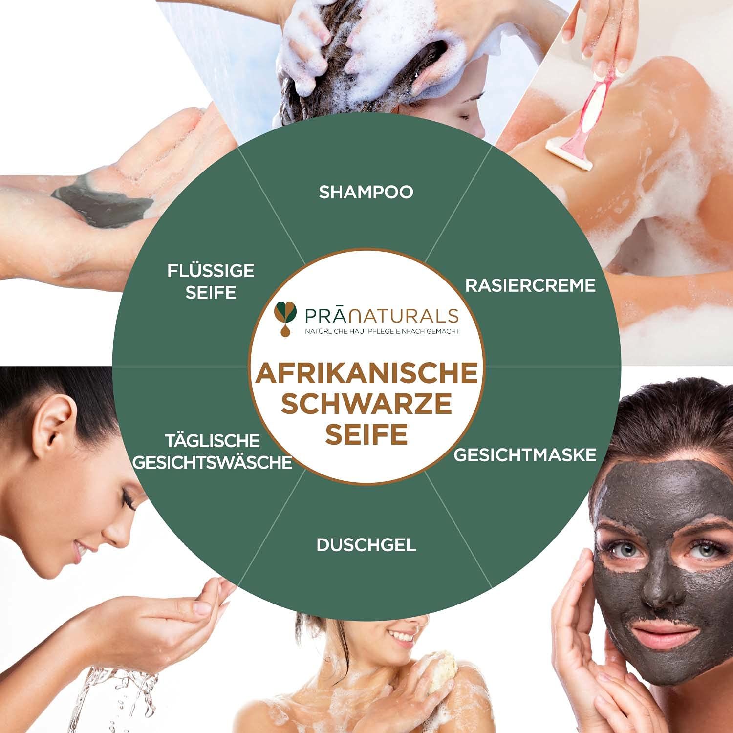 PraNaturals Organisch Afrikanische Schwarze Seife